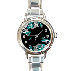 Cyan Creativity Round Italian Charm Watch