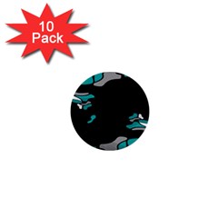 Cyan Creativity 1  Mini Buttons (10 Pack) 