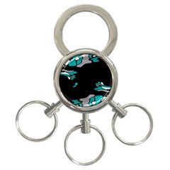 Cyan Creativity 3-ring Key Chains