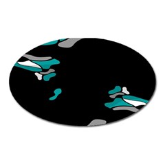 Cyan Creativity Oval Magnet