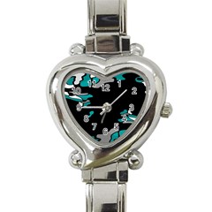 Cyan Creativity Heart Italian Charm Watch