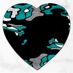 Cyan Creativity Jigsaw Puzzle (heart)