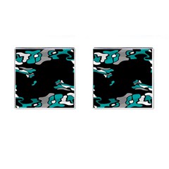 Cyan Creativity Cufflinks (square)