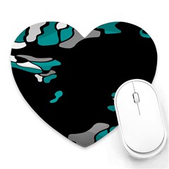 Cyan Creativity Heart Mousepads by Valentinaart