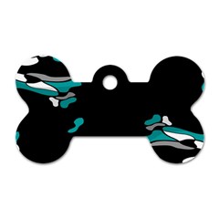 Cyan Creativity Dog Tag Bone (one Side)