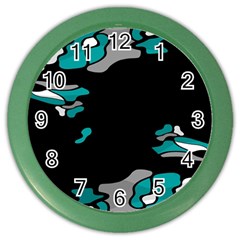 Cyan Creativity Color Wall Clocks