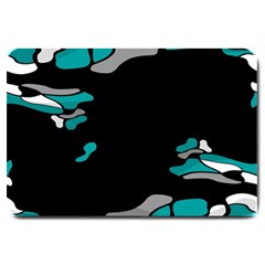 Cyan Creativity Large Doormat  by Valentinaart