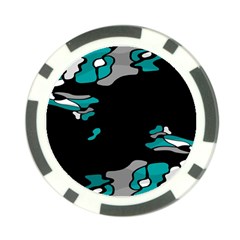 Cyan Creativity Poker Chip Card Guards