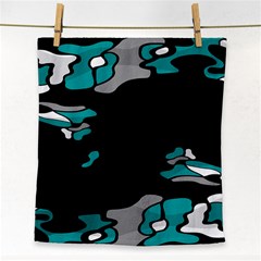 Cyan Creativity Face Towel by Valentinaart