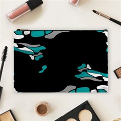 Cyan Creativity Cosmetic Bag (large)  by Valentinaart