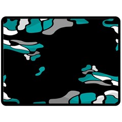 Cyan Creativity Fleece Blanket (large)  by Valentinaart