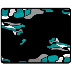 Cyan Creativity Fleece Blanket (medium)  by Valentinaart