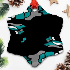 Cyan Creativity Snowflake Ornament (2-side)