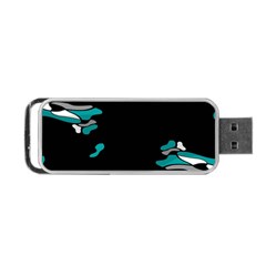 Cyan Creativity Portable Usb Flash (two Sides)