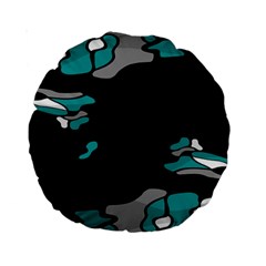 Cyan Creativity Standard 15  Premium Round Cushions