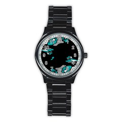 Cyan Creativity Stainless Steel Round Watch