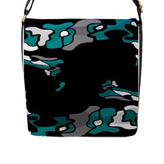 Cyan Creativity Flap Messenger Bag (l)  by Valentinaart