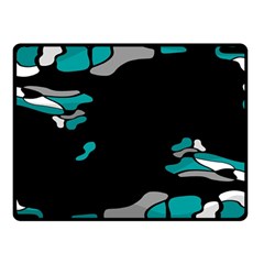 Cyan Creativity Double Sided Fleece Blanket (small)  by Valentinaart