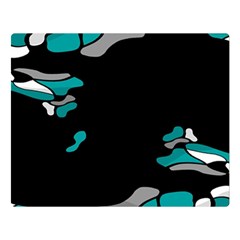 Cyan Creativity Double Sided Flano Blanket (large)  by Valentinaart