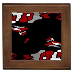 Red Creativity Framed Tiles by Valentinaart