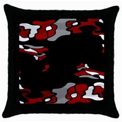 Red Creativity Throw Pillow Case (black) by Valentinaart