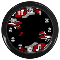 Red Creativity Wall Clocks (black)