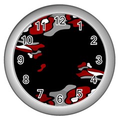 Red Creativity Wall Clocks (silver) 