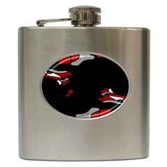 Red Creativity Hip Flask (6 Oz)