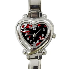 Red Creativity Heart Italian Charm Watch by Valentinaart