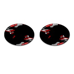 Red Creativity Cufflinks (oval)