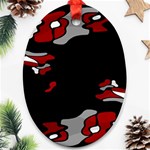 Red creativity Oval Ornament (Two Sides) Front