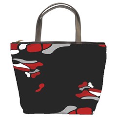 Red Creativity Bucket Bags by Valentinaart