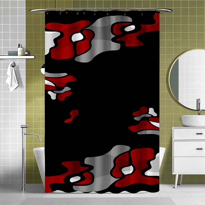 Red creativity Shower Curtain 48  x 72  (Small) 