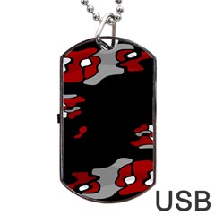 Red Creativity Dog Tag Usb Flash (two Sides) 