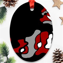 Red Creativity 2 Ornament (oval) 