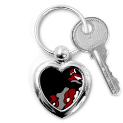 Red Creativity 2 Key Chains (heart)  by Valentinaart