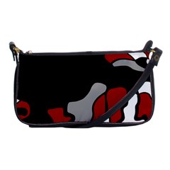 Red Creativity 2 Shoulder Clutch Bags by Valentinaart