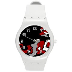 Red Creativity 2 Round Plastic Sport Watch (m)