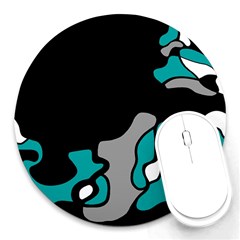 Cyan Creativity 2 Round Mousepads by Valentinaart