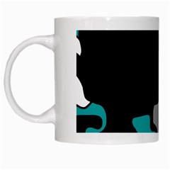 Cyan Creativity 2 White Mugs by Valentinaart