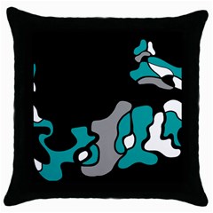 Cyan Creativity 2 Throw Pillow Case (black)