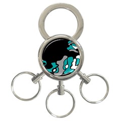 Cyan Creativity 2 3-ring Key Chains