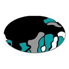 Cyan Creativity 2 Oval Magnet