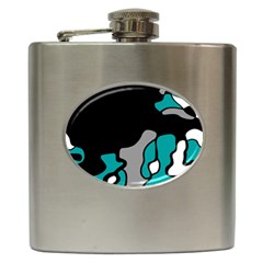 Cyan Creativity 2 Hip Flask (6 Oz) by Valentinaart