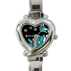 Cyan Creativity 2 Heart Italian Charm Watch by Valentinaart