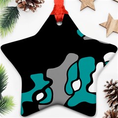 Cyan Creativity 2 Star Ornament (two Sides) 