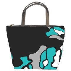 Cyan Creativity 2 Bucket Bags by Valentinaart