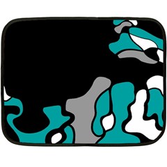 Cyan Creativity 2 Fleece Blanket (mini) by Valentinaart