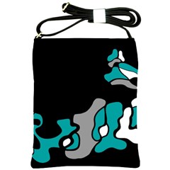 Cyan Creativity 2 Shoulder Sling Bags by Valentinaart