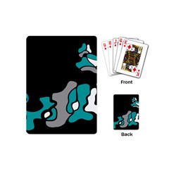 Cyan Creativity 2 Playing Cards (mini)  by Valentinaart